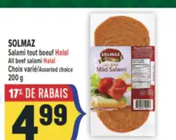 Marché Adonis SOLMAZ SALAMI TOUT BOEUF HALAL/ALL BEEF SALAMI HALAL offer
