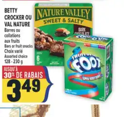 Marché Adonis BETTY CROCKER OU VAL NATURE Barres ou collations aux fruits | Bars or fruit snacks offer