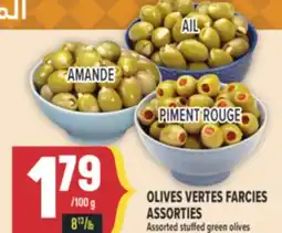 Marché Adonis OLIVES VERTES FARCIES ASSORTIES | ASSORTED STUFFED GREEN OLIVES offer