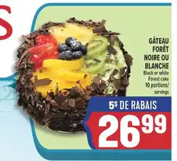 Marché Adonis GÂTEAU FORÊT NOIRE OU BLANCHE/BLACK OR WHITE FOREST CAKE offer
