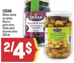 Marché Adonis CEDAR OLIVES NOIRES OU VERTES | BLACK OR GREEN OLIVES offer