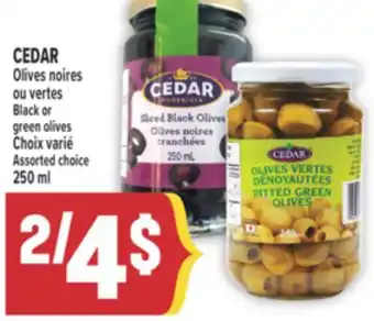 Marché Adonis CEDAR OLIVES NOIRES OU VERTES | BLACK OR GREEN OLIVES offer
