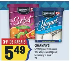 Marché Adonis CHAPMAN'S CRÈME GLAÇÉE | ICE CREAM offer