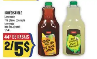 Marché Adonis IRRÉSISTIBLE LIMONADE THÉ GLACÉ, CONSIGNE | LEMONADE ICED TEA, DEPOSIT offer