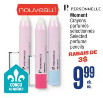 Jean Coutu Personnelle Moment Selected perfume pencils offer