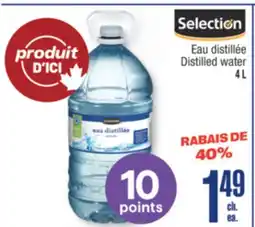Jean Coutu SELECTION Distilled water offer