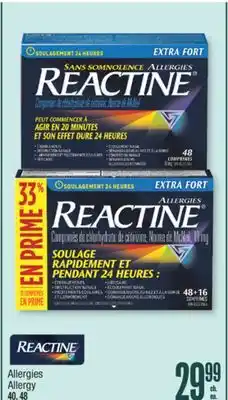 Jean Coutu REACTINE Allergy offer