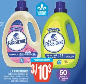 Jean Coutu LA PARISIENNE Selected laundry detergents and fabric softeners offer