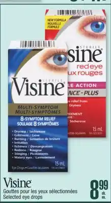 Jean Coutu VISINE Selected eye drops offer