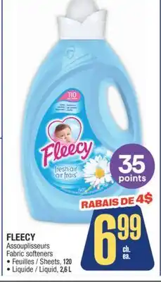 Jean Coutu FLEECY Fabric softeners offer