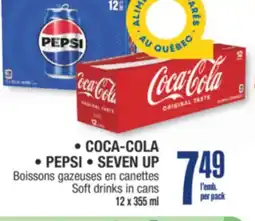 Jean Coutu COCA-COLA, PEPSI, SEVEN UP Soft drinks in cans offer