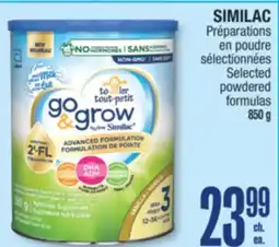 Jean Coutu SIMILAC Selected powdered formulas offer