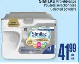Jean Coutu SIMILAC Pro-Advance Selected powders offer