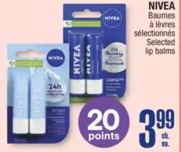 Jean Coutu NIVEA Selected lip balms offer