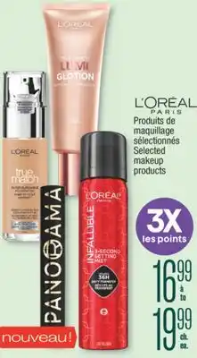 Jean Coutu L'ORÉAL PARIS Selected makeup products offer