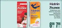 Jean Coutu MOTRIN, TYLENOL Selected analgesics for children and infants offer