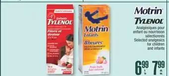 Jean Coutu MOTRIN, TYLENOL Selected analgesics for children and infants offer