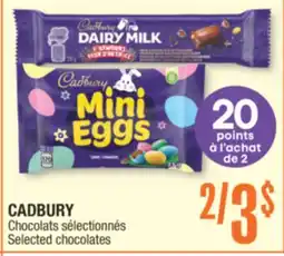 Jean Coutu Selected CADBURY chocolates offer