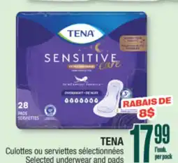 Jean Coutu TENA Selected underwear and pads offer