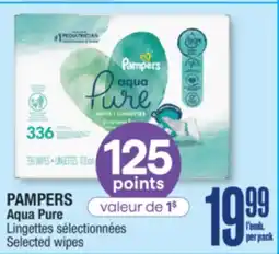 Jean Coutu PAMPERS Aqua Pure Selected wipes offer
