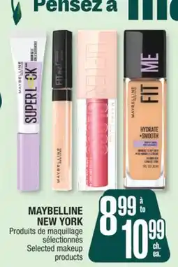 Jean Coutu MAYBELLINE NEW YORK Selected makeup products offer