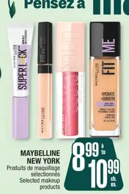 Jean Coutu MAYBELLINE NEW YORK Selected makeup products offer