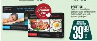 Jean Coutu PRESTIGE Selected gift sets with various packages offer