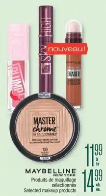 Jean Coutu MAYBELLINE NEW YORK Selected makeup products offer