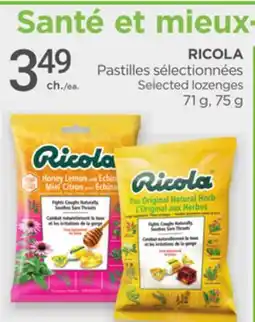 Proxim RICOLA Selected lozenges offer