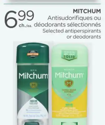 Proxim MITCHUM Selected antiperspirants or deodorants offer