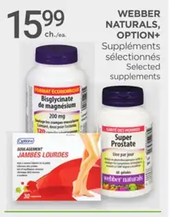 Proxim WEBBER NATURALS, OPTION+ offer
