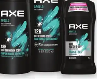 Proxim AXE Selected hair products, body washes, antiperspirants or deodorants offer