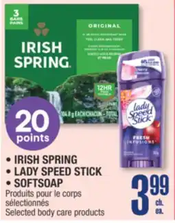 Jean Coutu IRISH SPRING, LADY SPEED STICK, SOFTSOAP Selected body care products offer