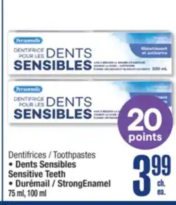 Jean Coutu PERSONNELLE Toothpastes offer