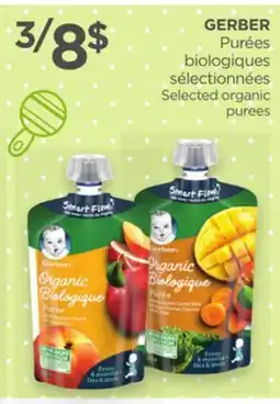 Proxim GERBER Selected organic purees offer