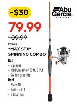 Pronature ABU GARCIA MAX STX SPINNING COMBO offer
