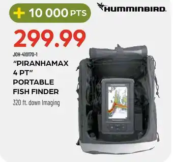 Pronature HUMMINBIRD PIRANHAMAX 4 PT PORTABLE FISH FINDER offer