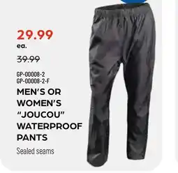 Pronature MEN'S OR WOMEN'S JOUCOU WATERPROOF PANTS offer