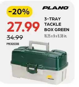 Pronature PLANO 3 TRAY TACKLE BOX GREEN offer