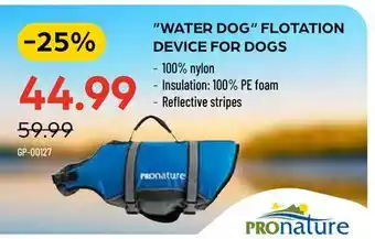 Pronature WATER DOG FLOTATION DEVICE FOR DOGS offer