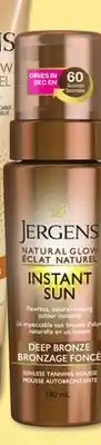 Familiprix JERGENS Instant Sun Sunless tanning mousse, 180 ml offer