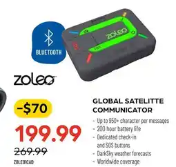 Pronature ZOLEO GLOBAL SATELITTE COMMUNICATOR offer