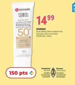 Familiprix BIOMEDIC, Sunscreen, Lotion Ultra mineral lotion, FPS/SPF 50+, 50 ml offer