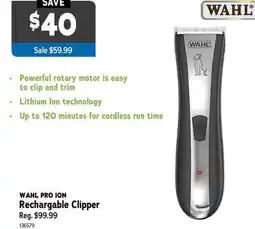 Ren’s Pets Depot WAHL PRO ION Rechargable Clipper offer
