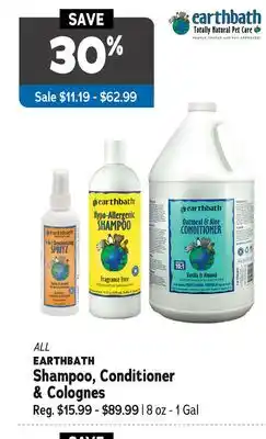 Ren’s Pets Depot ALL EARTHBATH Shampoo, Conditioner & Colognes offer