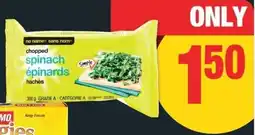 No Frills No name spinach offer