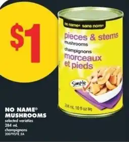 No Frills No name mushrooms offer
