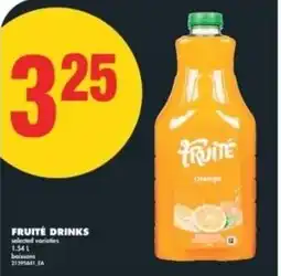 No Frills Fruite drinks offer