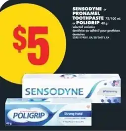 No Frills Sensodyne of pronamel toothpaste or poligrip offer
