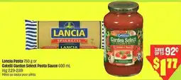 FreshCo Lancia pasta or catelli garden select pasta sauce offer